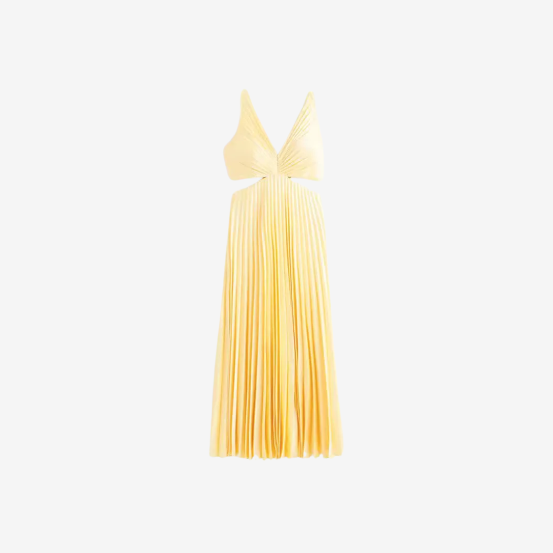 Vivienne™ Robe de soirée midi plissée avec dos nu