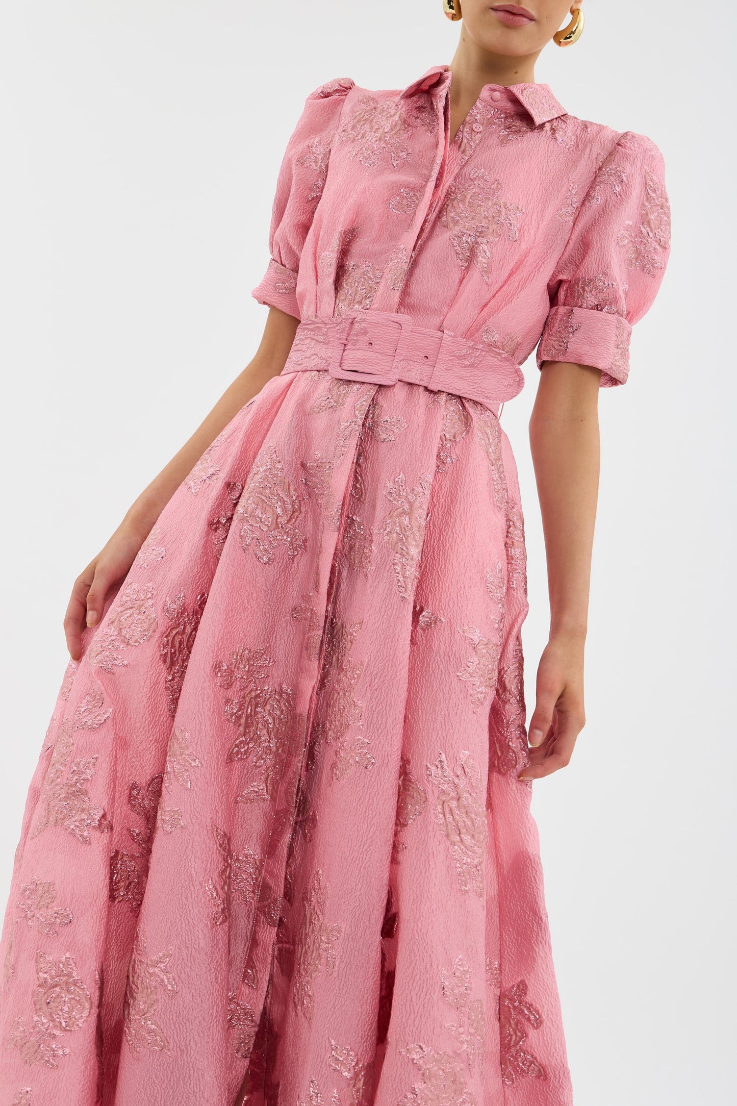Aria | Robe avec Manches Bouffantes Courtes