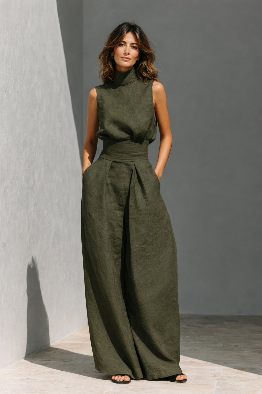 Maria | Ensemble minimaliste en coton et lin