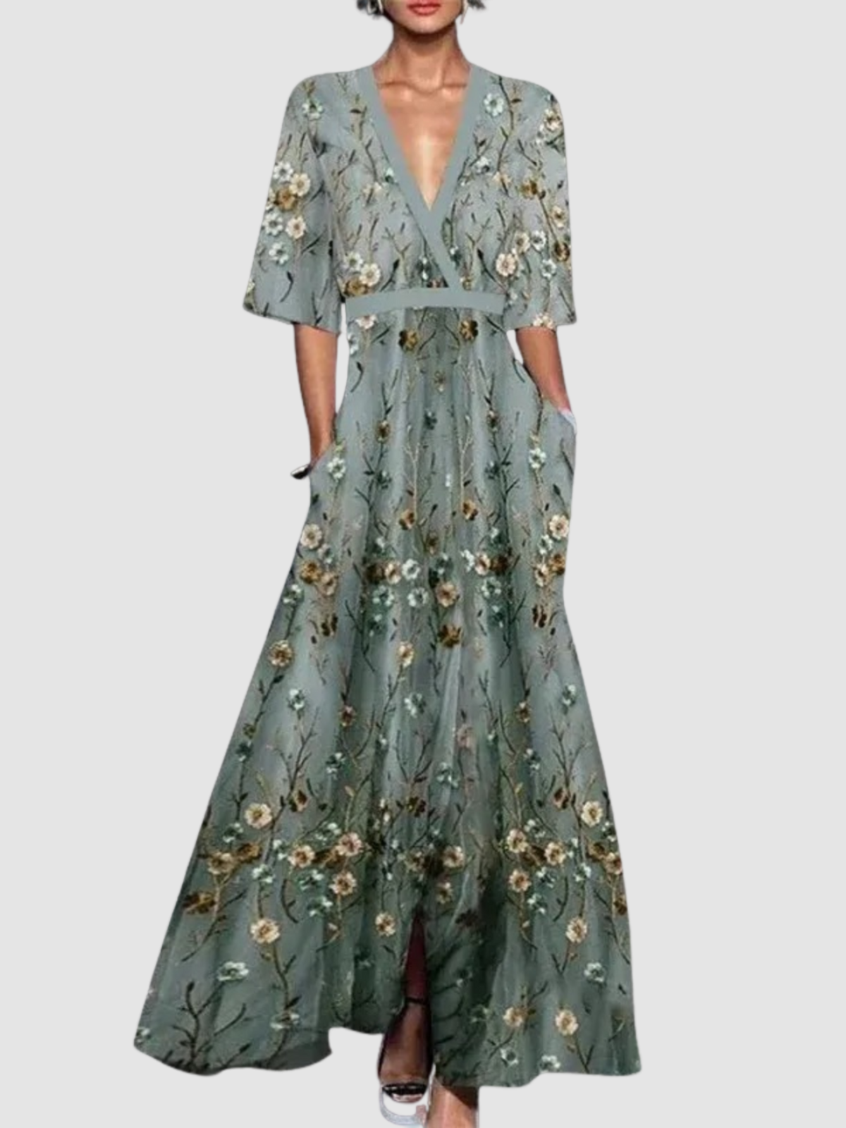 Robe longue florale élégante Olyvia™