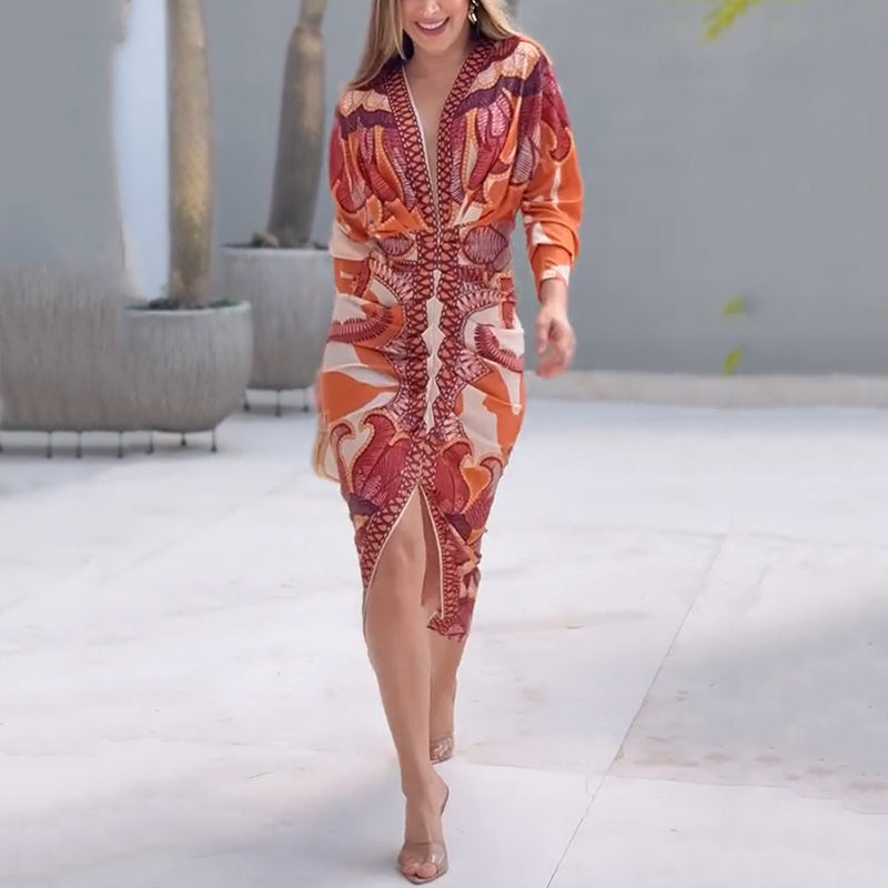 Robe Élegante à Col V Blysse™