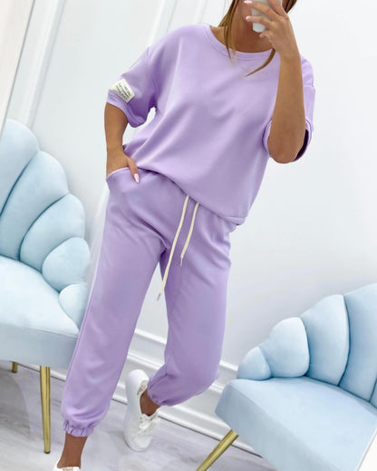 Lenaria™ | Short Sleeve Lounge Set