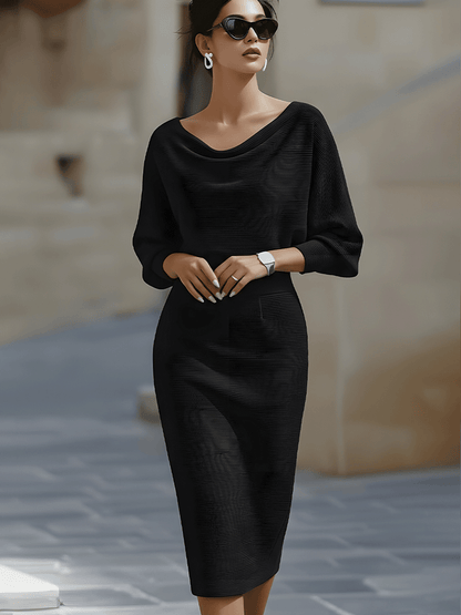 Winnie™ | Robe minimaliste manches drapées