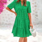 Yelena | Vestido elegante de encaje con volantes