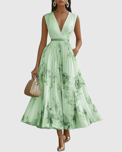 Rowella | Robe Maxi Plissée Élégante