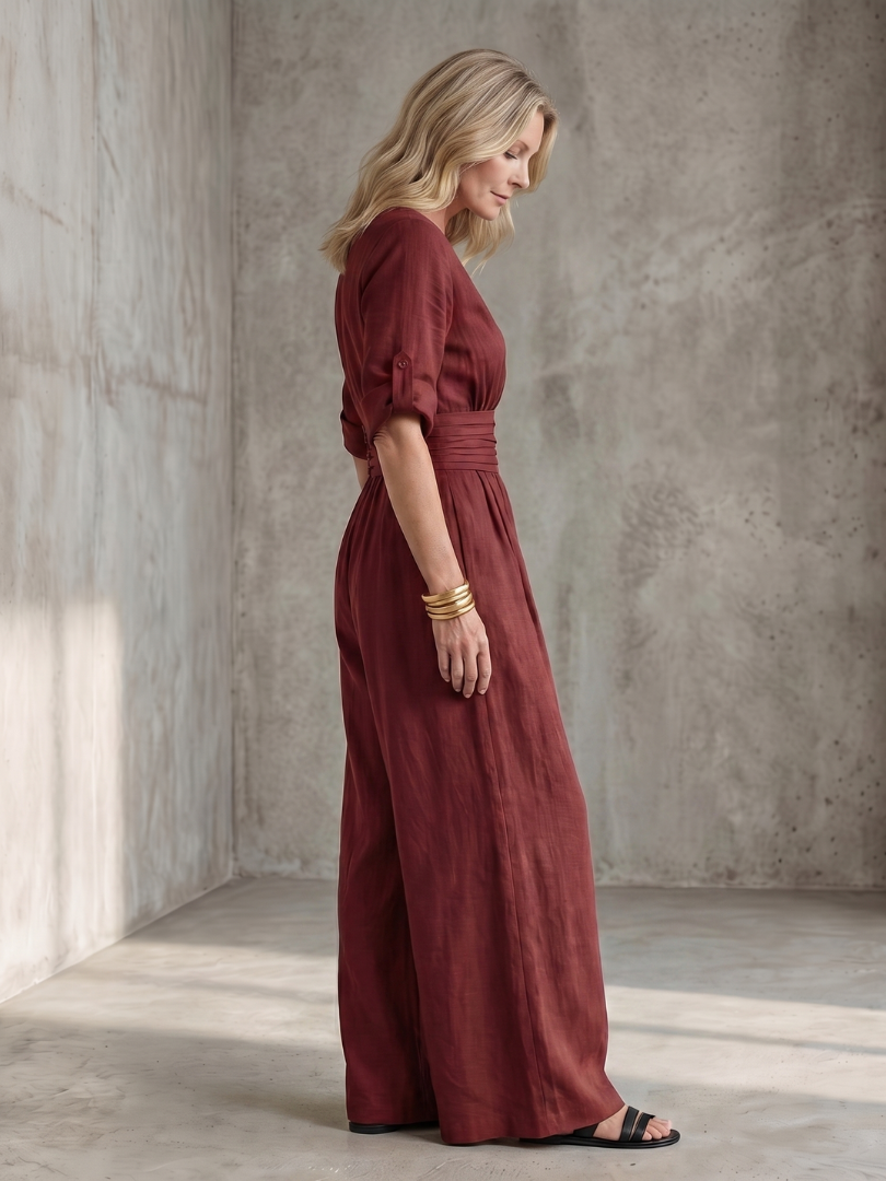 Wanda | Combinaison large à décolleté croisé