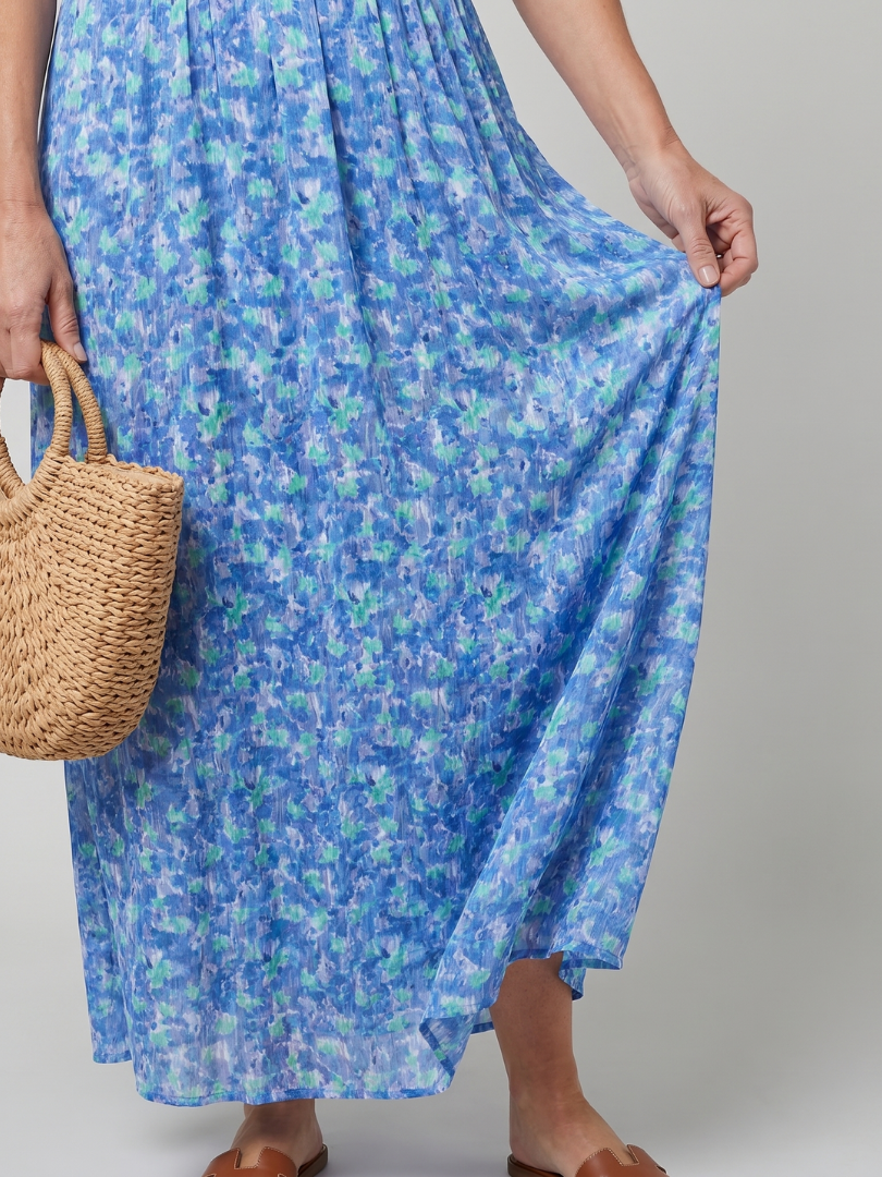 Juna | Robe midi à imprimé floral Ditsy à manches courtes