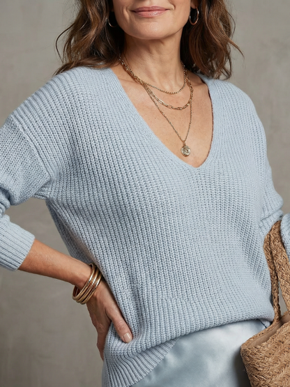 Luciana | Jupe en Satin Biais avec Ensemble en Maille