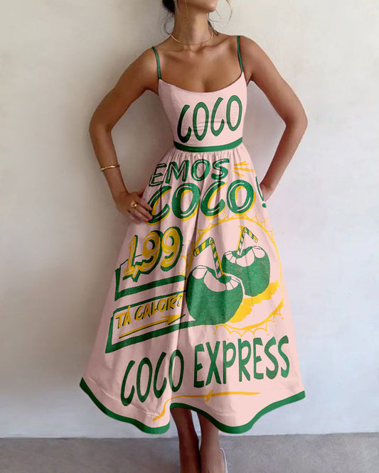 Tallulah | Robe Midi Marché Tropical