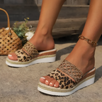 Maddie - Leopard Sandals