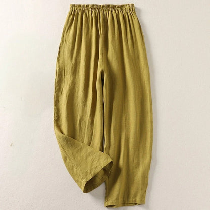 Amalia™ — Pantalon fluide en coton et lin