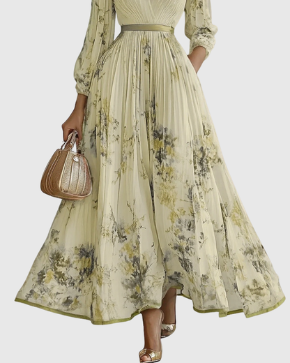 Rowella | Robe Maxi Plissée Élégante