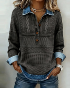 Sabina™ | Teksturowana koszula z dzianiny o splocie warkoczowym