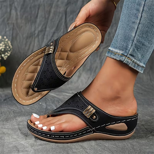 Arielle | Sandales de soutien à talon compensé
