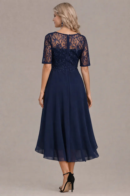 Avenira™ | Elegant Half Sleeve Formal Dress