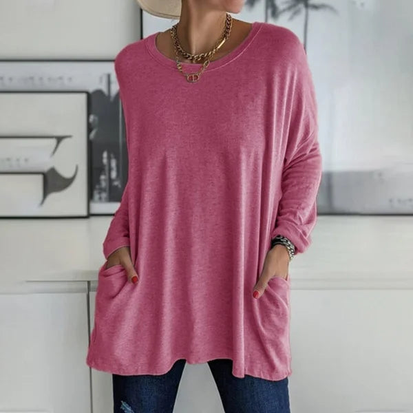 Evanya™ | Relaxed Long Sleeve Top