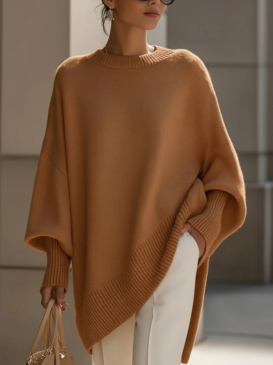 Kamila™ | Oversize’owy dzianinowy sweter typu poncho