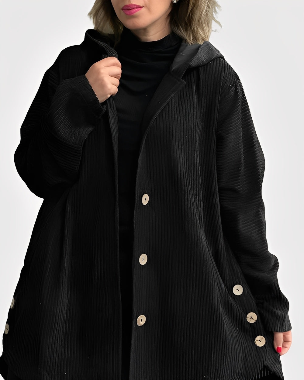 Renee | Corduroy Hooded Jacket