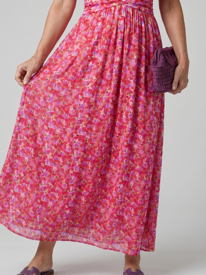 Juna | Robe midi à imprimé floral Ditsy à manches courtes