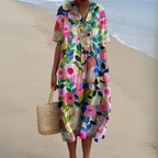 Joandra | Vestido veraniego floral vibrante