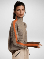 Irena™ | Elegancki pasiasty sweter z golfem