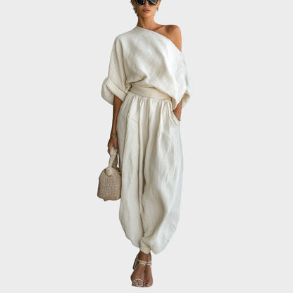 Annamária – Ensemble en toile premium à manches tombantes