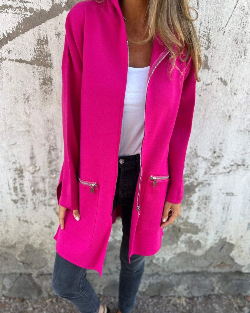 Veslina™ | Versatile Long Sleeve Zip Cardigan