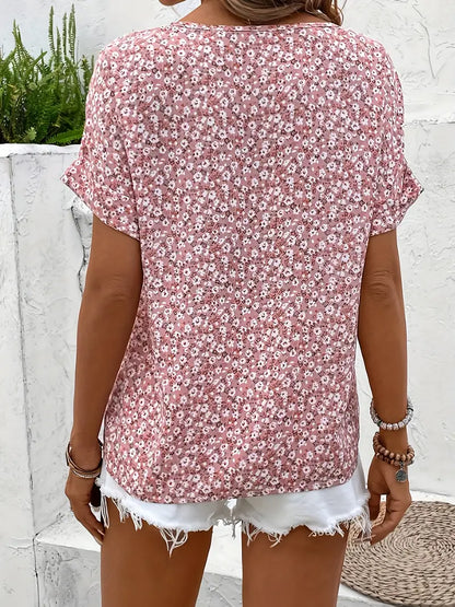 Zeylia™ | Chic Floral Print Blouse