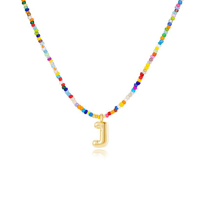MACY™ - Colorful Bubble Letter Necklace