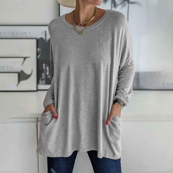 Evanya™ | Relaxed Long Sleeve Top
