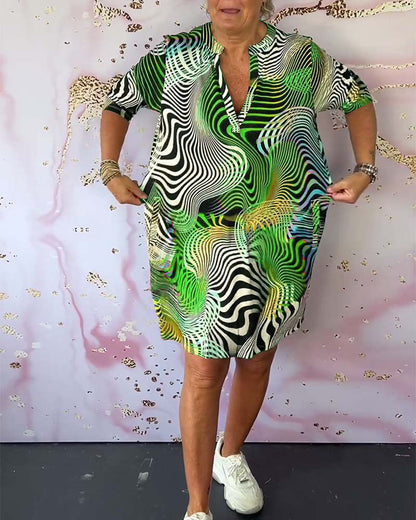 Sonia | Vestido Colorido con Escote en V
