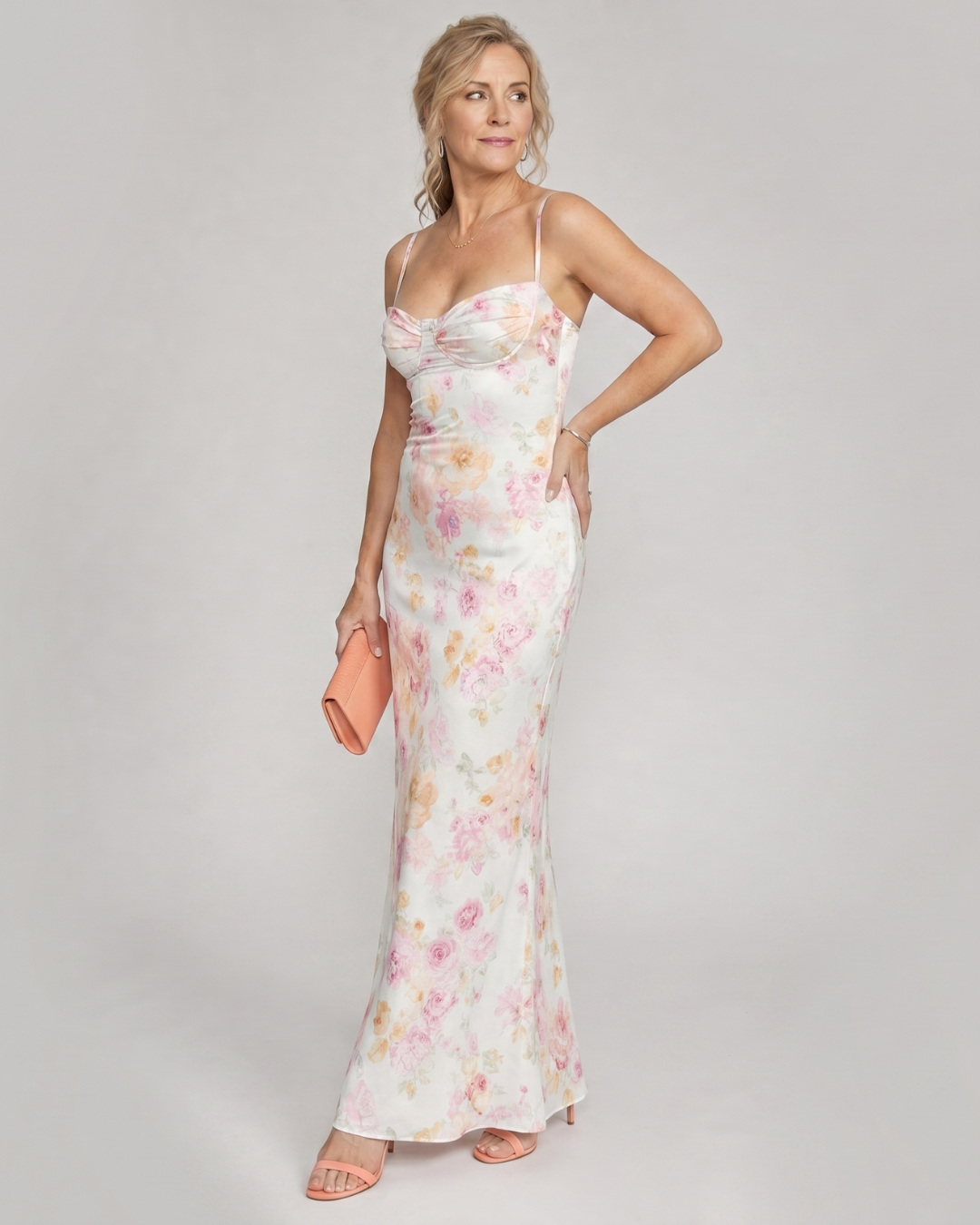 Colia | Robe Maxi Bodycon à Fleurs Douces