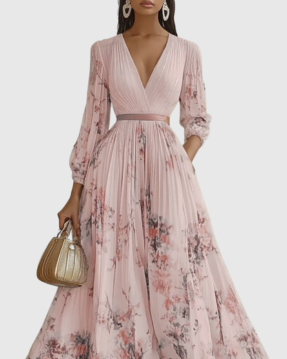 Rowella | Robe Maxi Plissée Élégante