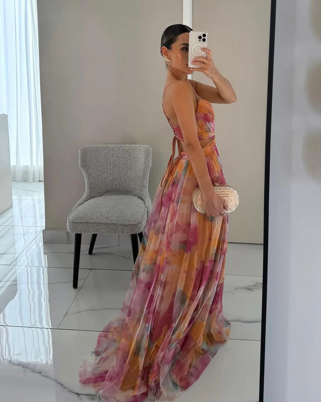 Serivana™ | Romantic Sunset Maxi Dress