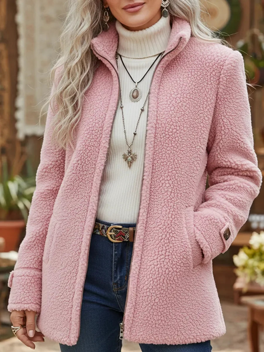 Chanelle | Full-Zip Lambswool-Feel Jacket