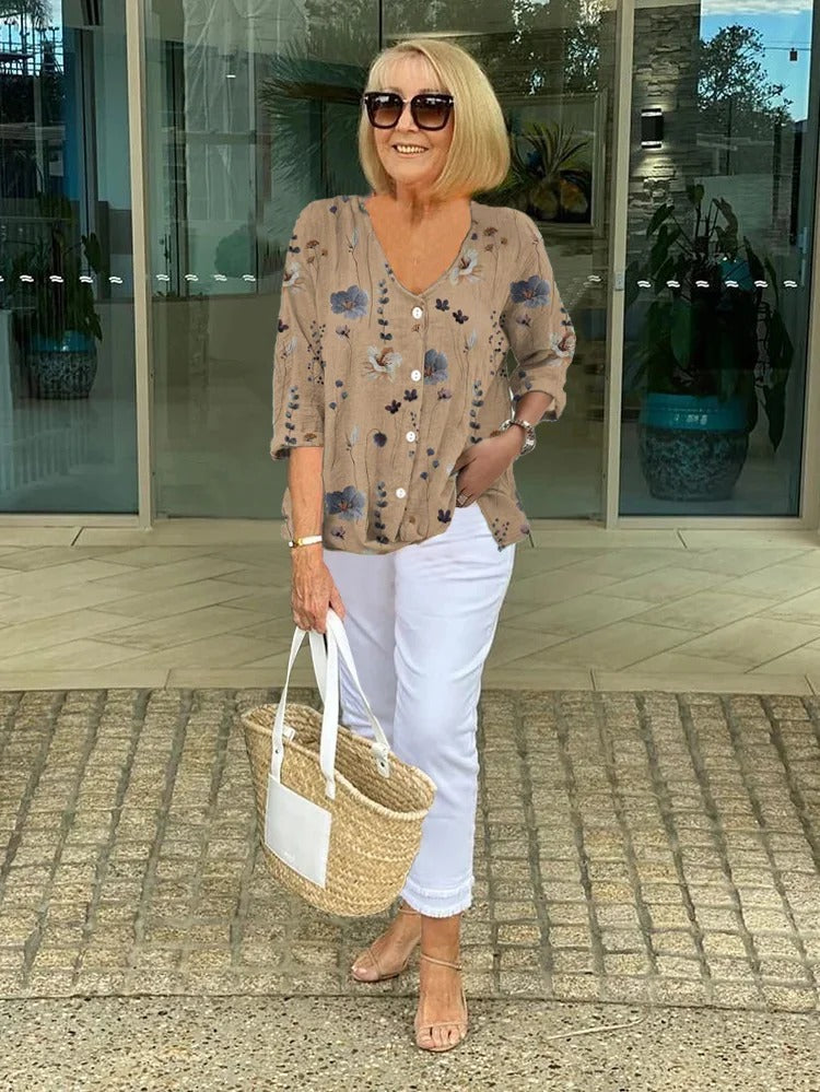 Isadora | Blusa Floral Ligera y Favorecedora