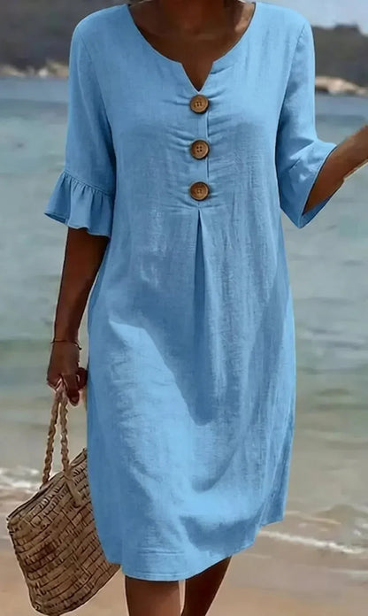 Radmila™ | Robe Longue Texturée à Manches Longues