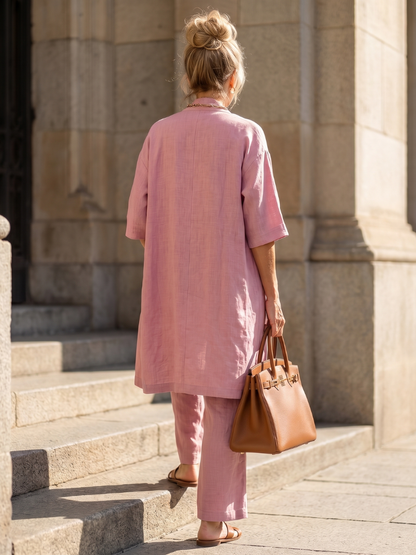 Yael | Ensemble de Haut et Pantalon Décontracté en Trois Pièces