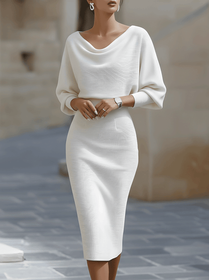 Winnie™ | Robe minimaliste manches drapées