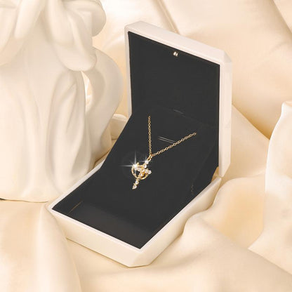 CLARISSE™ – Classic Cross & Crown Necklace