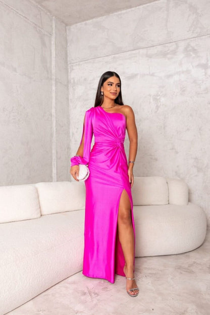 Novessa™ | Sleek One-Shoulder Maxi Dress