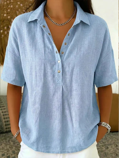 Noellea™ | Relaxed Collar Button Top