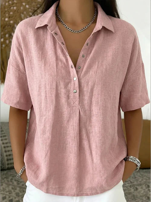 Noellea™ | Relaxed Collar Button Top