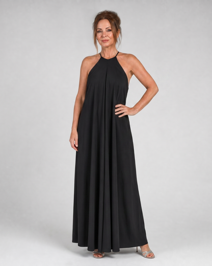 Shotle | Robe maxi fluide sans manches avec col doux