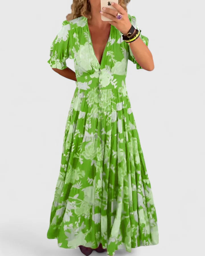 Loryssa™ | Chic V-Neck Summer Dress