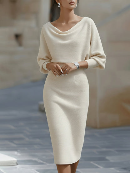Winnie™ | Robe minimaliste manches drapées
