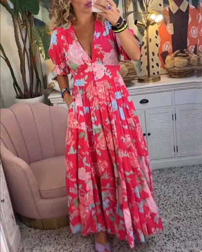 Rosae | Vibrant Floral Maxi Dress – Feel Beautiful, Effortlessly
