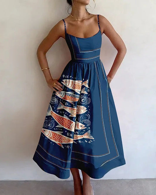 Tinsley | Robe Midi Ocean Tide