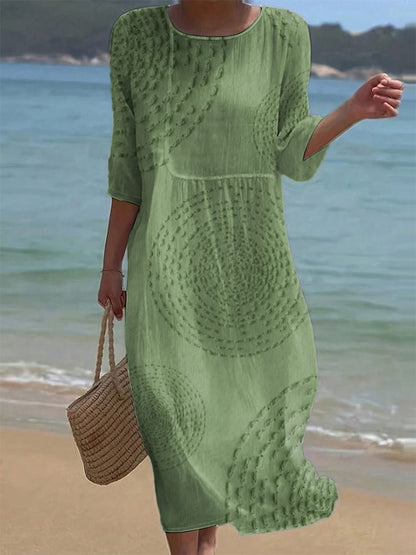 Robe décontractée femme brodée.