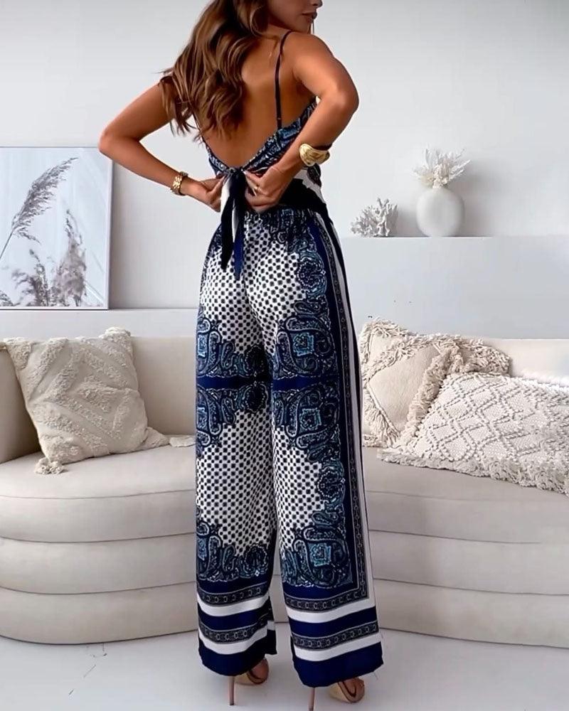 Helen | Ensemble de robe à lacets et pantalon prêt pour les vacances